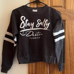 Southern Spirit "Stay Salty - Destin, Florida" Sweatshirt, Charcoal Gray, Small